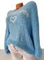 Preview: kuscheliger Damen Strickpullover "Kiss me Later" hellblau 2