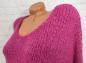 Preview: Kuschelweicher Grobstrick Pullover pink 4