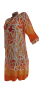 Preview: modisches Sommerkleid - orange 3