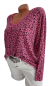 Preview: Schicker Damen Feinstrickpullover in Leo Optik pink 3