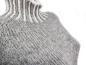 Preview: kuschelweicher Damen Rollkragen Pullover Turtleneck hellgrau / weiß 2