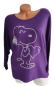 Preview: trendiger Damen Feinstrick Pullover "Snoopy" lila 1