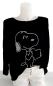 Preview: trendiger Damen Feinstrick Pullover "Snoopy" schwarz 1