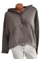 Preview: trendiger Damen Hoodie 3D Stern 36 - 42 schlamm