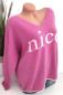 Preview: schicker Damen Feinstrick Pullover "Nice" pink 4