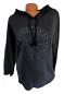 Preview: trendiger Damen Hoodie 3D Stern 36 - 42 schwarz 3