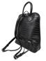 Preview: eleganter italienischer Cityrucksack Damenrucksack echt Leder schwarz, hinten