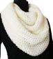 Preview: warmer Winter-Damen Grob Strick Schal Loop kuschelweich Made in Italy creme 1