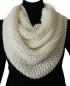 Preview: warmer Winter-Damen Grob Strick Schal Loop kuschelweich Made in Italy creme 2