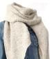 Preview: Damen Blogger Schal Winter Zipfel Tuch Stola kuschelweich warm made in Italy beige 1