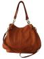 Preview: Schultertasche echt Leder cognac 1004