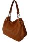 Preview: Schultertasche echt Leder cognac 1004