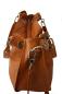 Preview: Schultertasche echt Leder cognac 1004