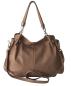 Preview: Schultertasche echt Leder taupe 1004