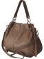 Preview: Schultertasche echt Leder taupe 1004