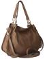 Preview: Schultertasche echt Leder taupe 1004