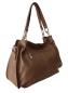 Preview: Schultertasche echt Leder taupe 1004