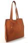 Preview: zeitlose Schultertasche Shopper echt Leder cognac