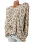 Preview: trendiges Shirt mit Leo-Muster beige  2