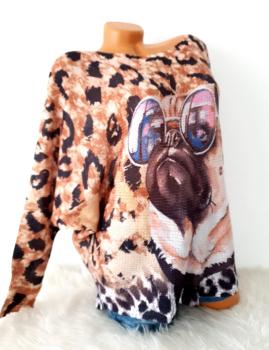 Damen Shirt Pop Art Hund 2