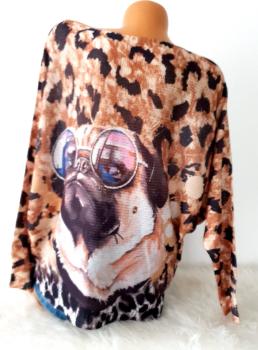 Damen Shirt Pop Art Hund 3