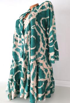 Lindsay Sommer Boho Kleid Tunika Hängerchen made in Italy petrol 36 - 42 2