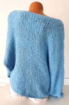 kuscheliger Damen Strickpullover "Kiss me Later" hellblau 4