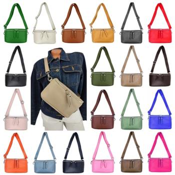 trendige Bodybag aus echtem Leder in vielen tollen Farben