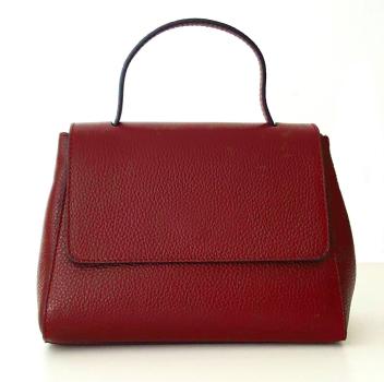 edle Lederhandtasche Damentasche rot vorne 2