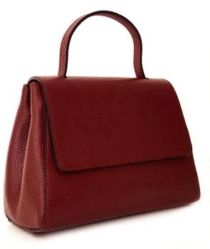 edle Lederhandtasche Damentasche rot vorne 3