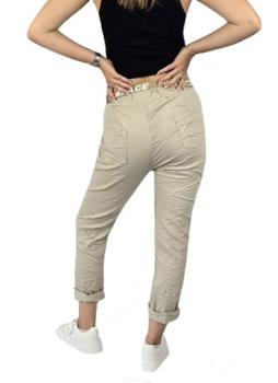 Damen Joggpant Jogger / Schlupfhose bequem & chic 38 - 42 beige