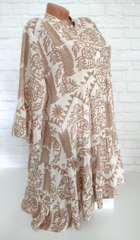 Luftig leichtes Sommerkleid beige-weiß 2