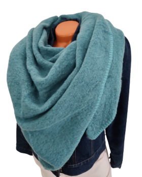 Damen Blogger Schal Winter Zipfel Tuch Stola kuschelweich warm petrol