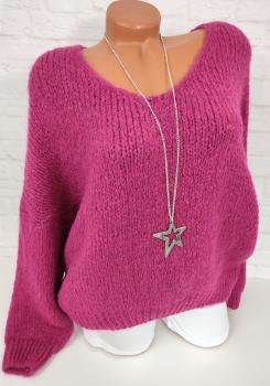 Kuschelweicher Grobstrick Pullover pink 2