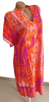 trendiges Sommerkleid Tunika 40 - 46 orange pink 2