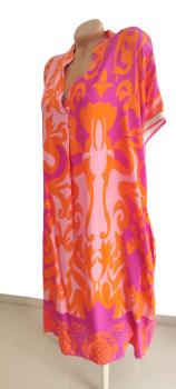 trendiges Sommerkleid Tunika 40 - 46 orange pink 3