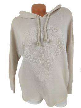 trendiger Damen Hoodie 3D Stern 36 - 42 beige 3