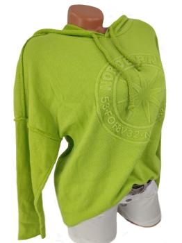 trendiger Damen Hoodie 3D Stern 36 - 42 Kiwi 3