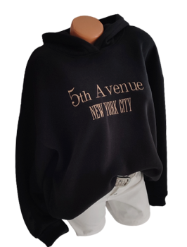 Damen Hoodie 5th Avenue - schwarz 5