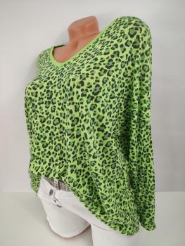 Schicker Damen Feinstrickpullover in Leo Optik 3