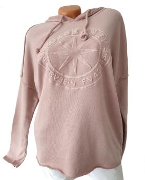 trendiger Damen Hoodie 3D Stern 36 - 42 rosé 2