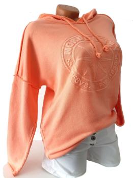 trendiger Damen Hoodie 3D Stern 36 - 42 orange 4