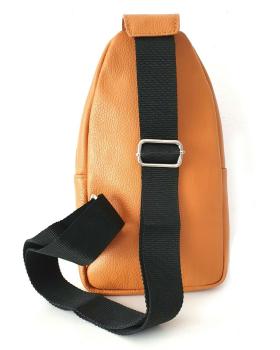 Sportlicher Rucksack Bodybag echt Leder, hinten