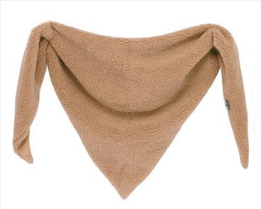 Damen Schal Tuch aus kuschelweichem Teddyfell in taupe 2