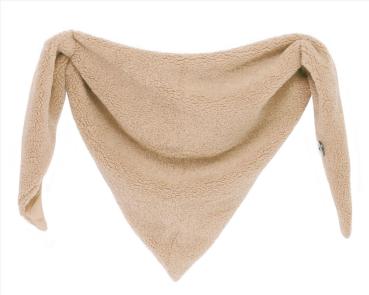 Damen Schal Tuch aus kuschelweichem Teddyfell in beige 1