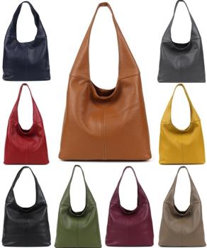 Schultertasche, Shoppingbag echt Leder in vielen Farben