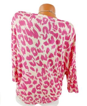 trendiges Shirt mit Leo-Muster pink 4