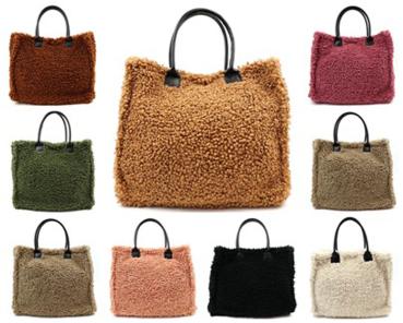 geräumige Teddyfell-Shoppingbag in vielen trendigen Farben