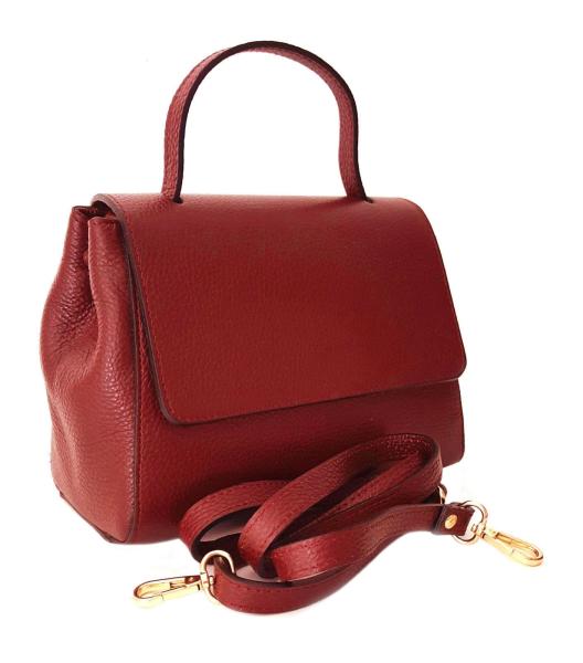 edle Lederhandtasche Damentasche rot