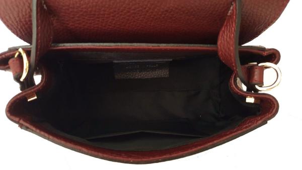 edle Lederhandtasche Damentasche rot offen